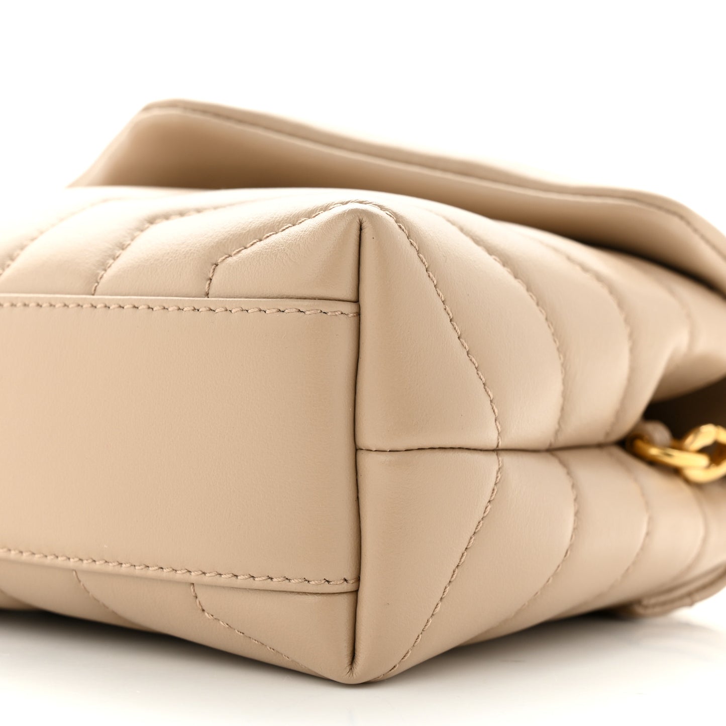 Calfskin Y Quilted Monogram Toy Loulou Crossbody Bag Dark Beige