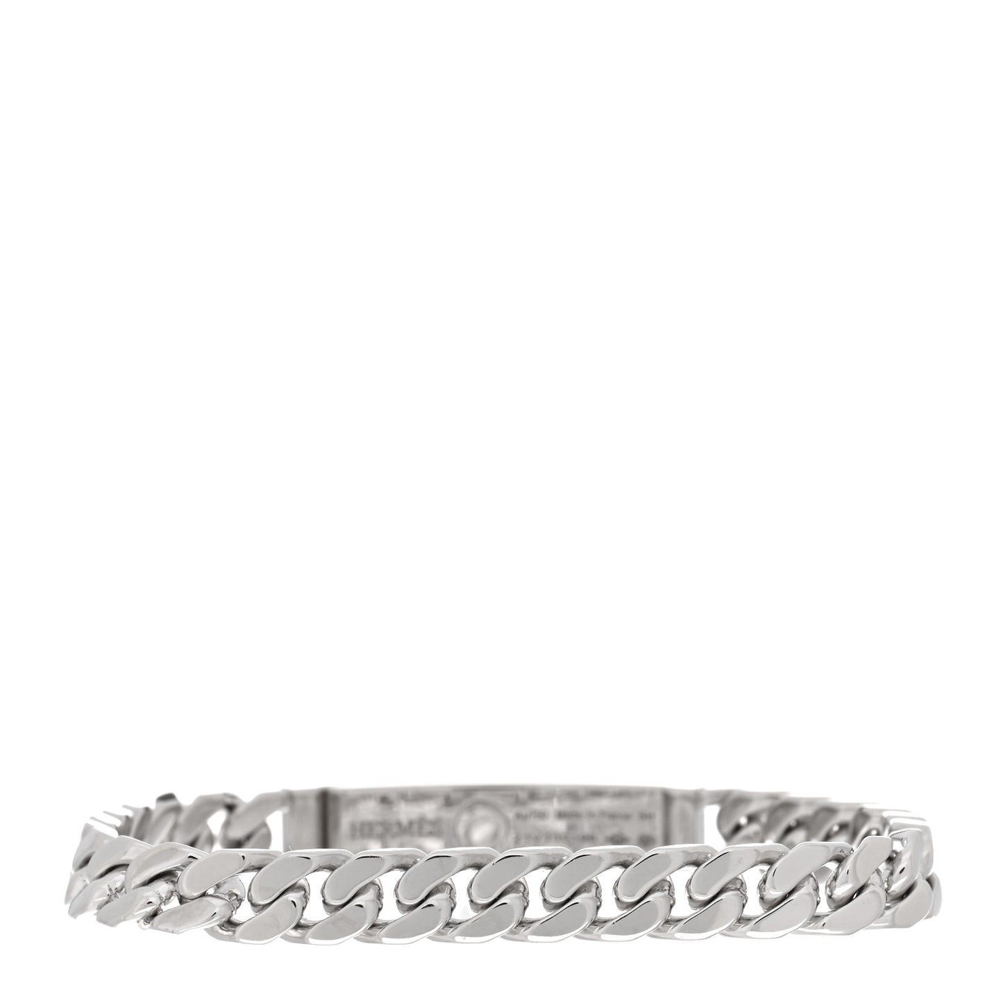 18K White Gold Diamond TPM Kelly Gourmette Bracelet