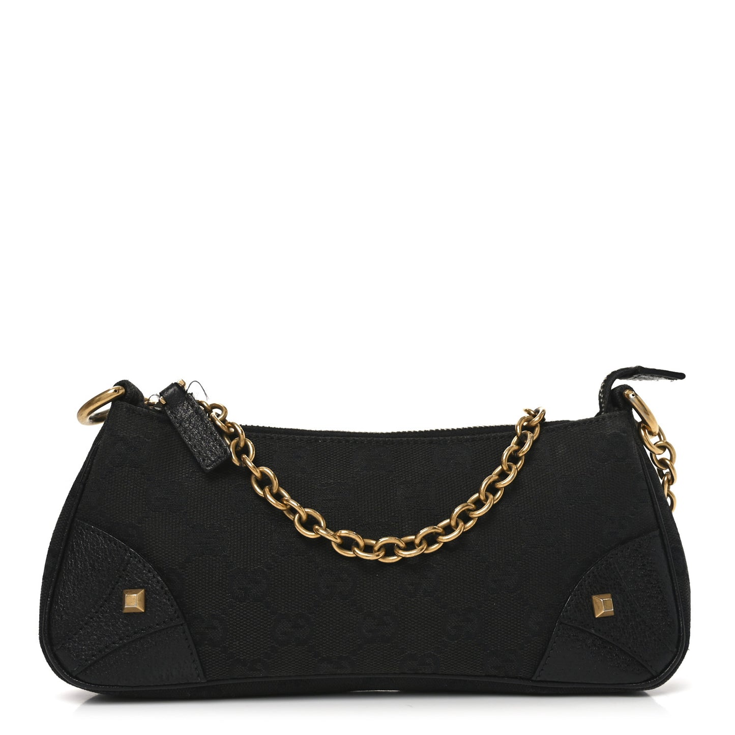 Monogram Horsebit Nail Chain Pochette Black