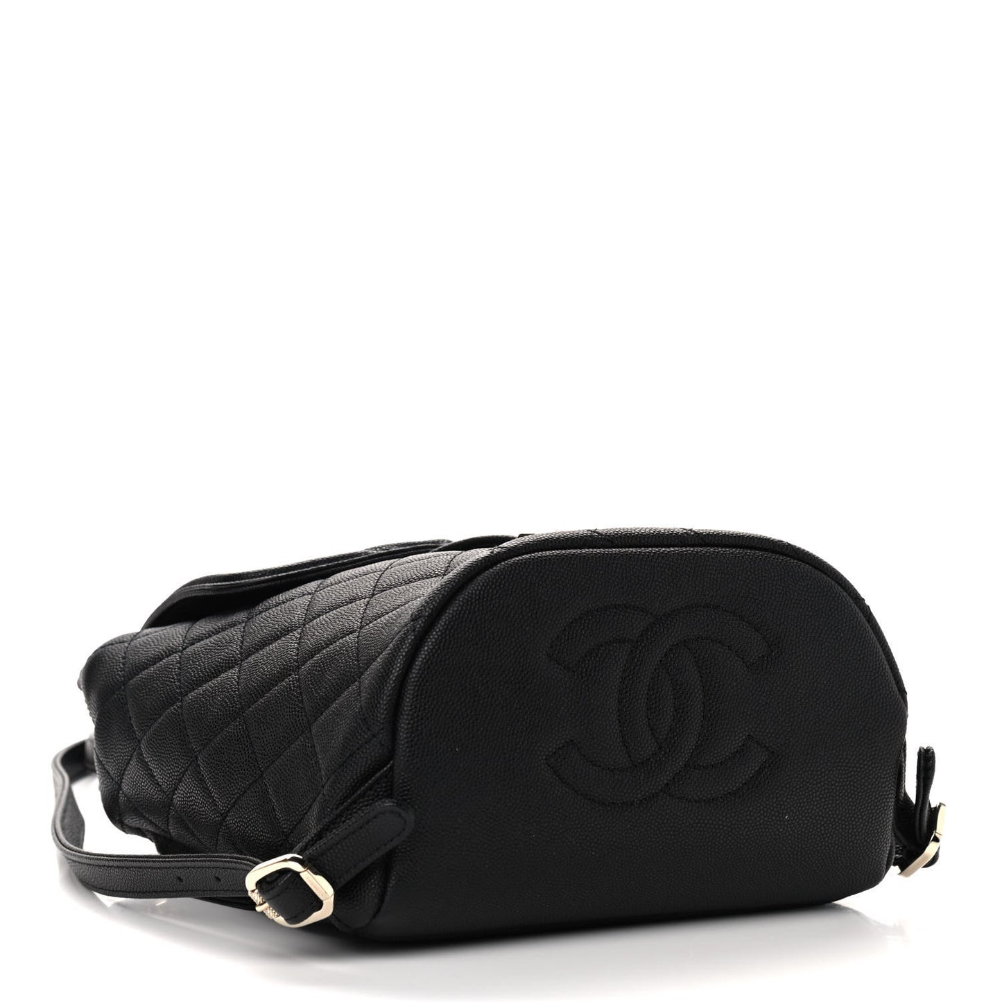 Caviar Quilted Small Filigree Backpack Black