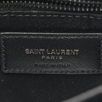 Saint Laurent Calfskin Y Quilted Monogram Monochrome Toy Loulou Crossbody Bag Black 7 of 12