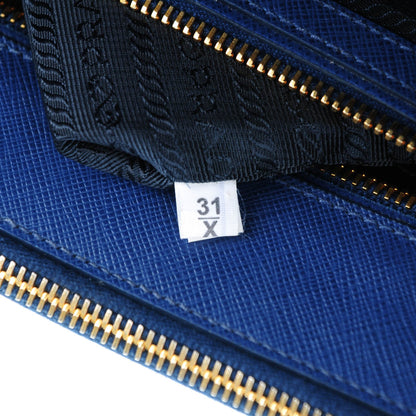 Prada Saffiano Medium Galleria Double Zip Tote Bluette 8 of 9