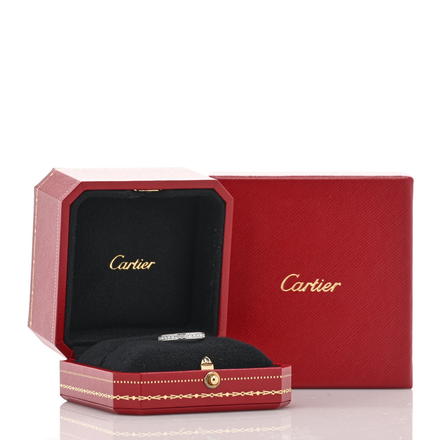 Cartier Platinum Diamond 1895 Wedding Band Ring 48 4.5 5 of 5