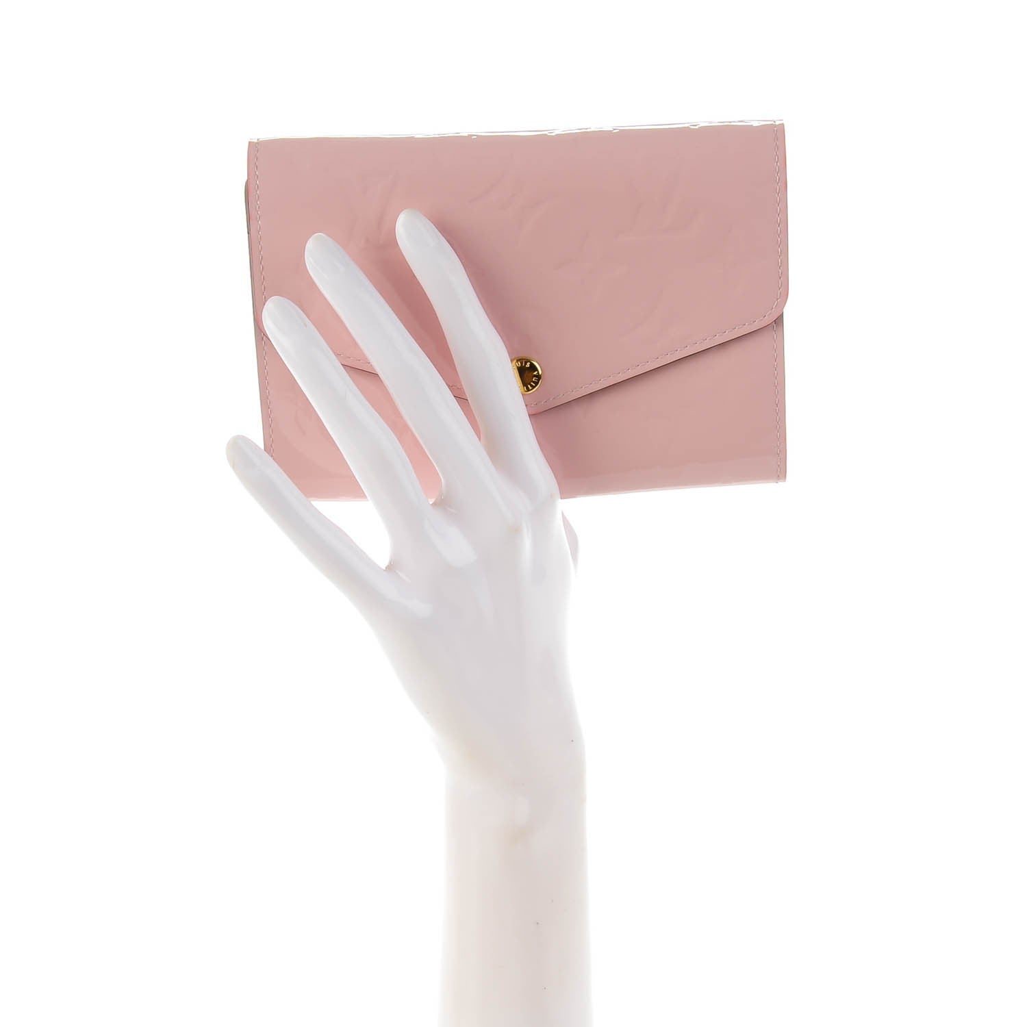 Louis Vuitton Vernis Sarah Compact Wallet Rose Ballerine 2 of 7