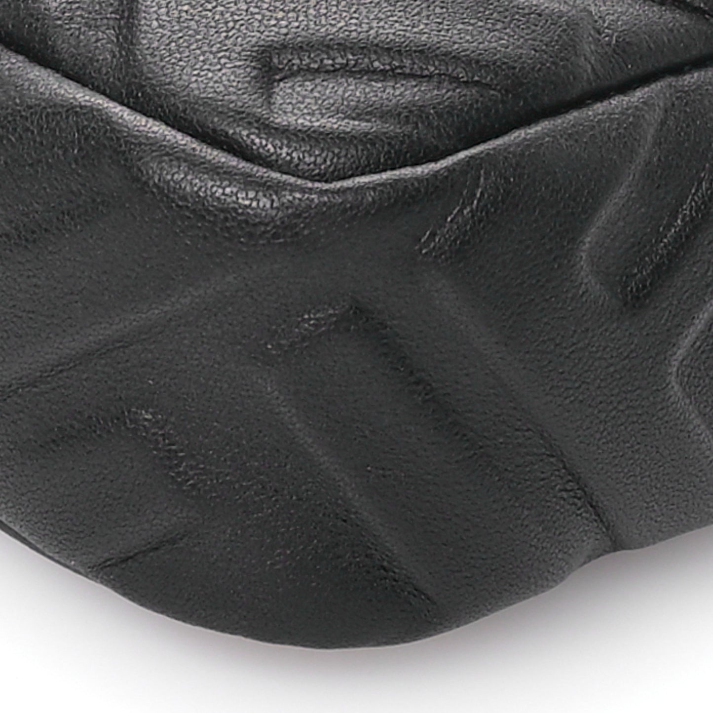 Nappa FF 1974 Embossed Mini Baguette Black