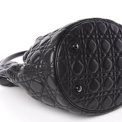 Christian Dior Lambskin Cannage Chri Chri Drawstring Bag Black 8 of 10