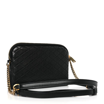 Saint Laurent Lambskin Quilted Gaby Zipped Pouch Black 3 of 9