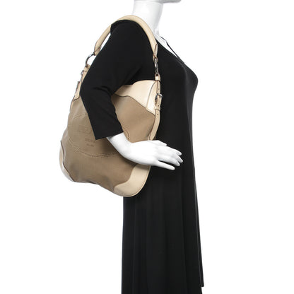 Prada Jacquard Logo Shoulder Bag Corda Cera 2 of 10