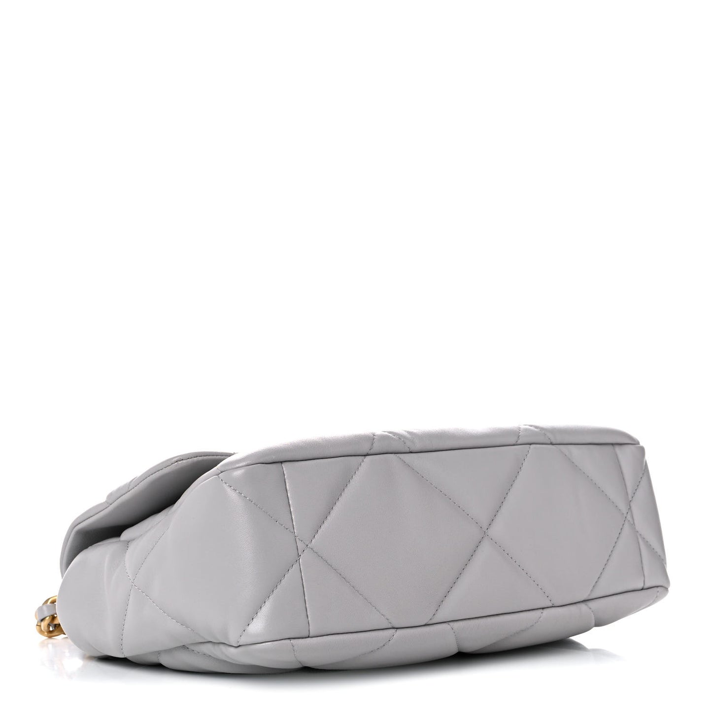 Lambskin Quilted Large Chanel 19 Flap Grey