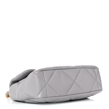 Chanel Lambskin Quilted Large Chanel 19 Flap Grey 4 of 10