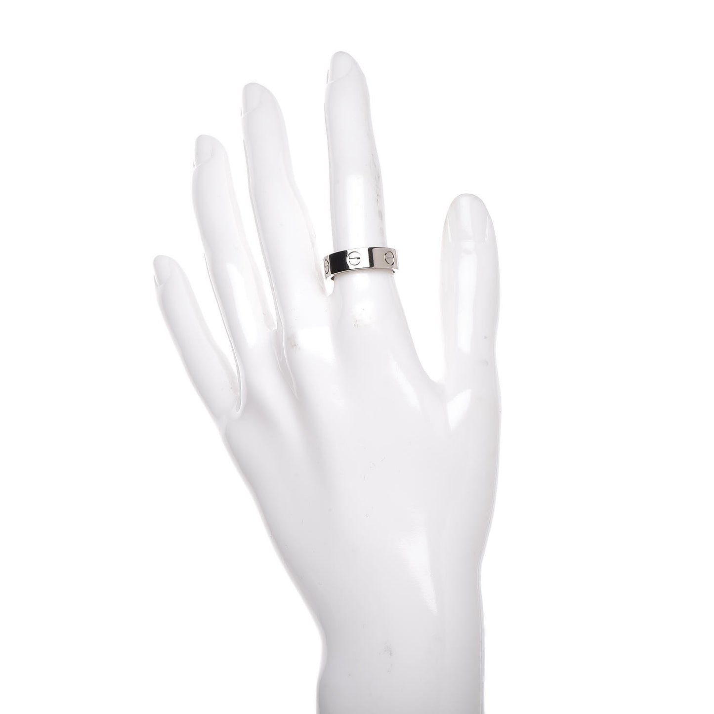 18K White Gold 5.5mm LOVE Ring 53 6.25