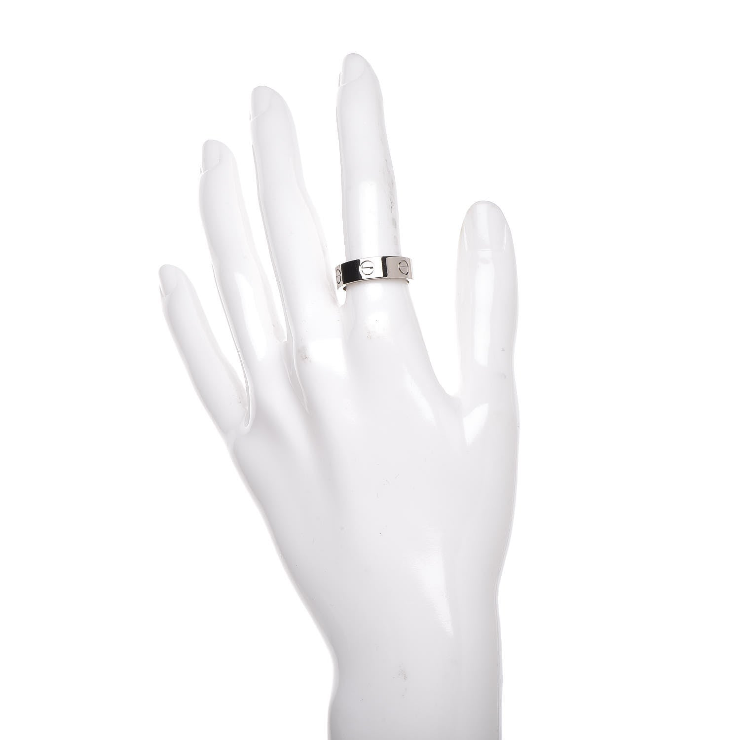 Cartier 18K White Gold 5.5mm LOVE Ring 53 6.25 2 of 4