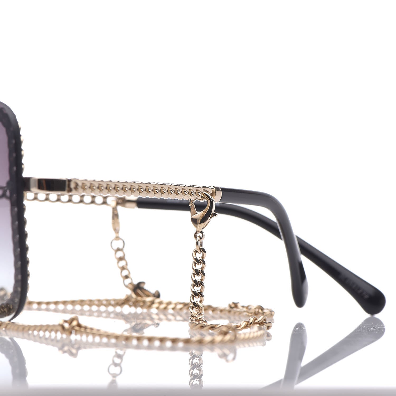 Chanel Chain Square Sunglasses 4244 Black 9 of 10