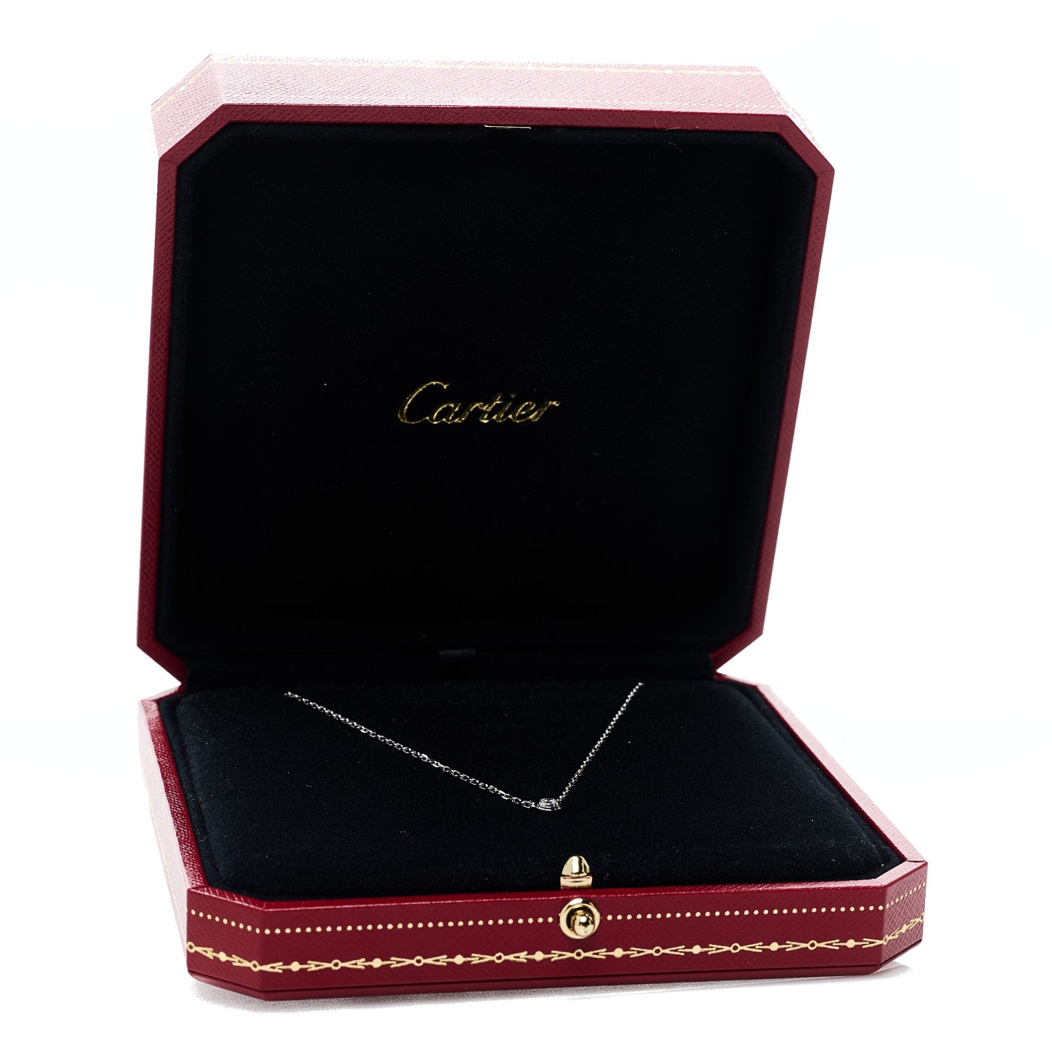 Cartier 18K White Gold Diamond SM D'Amour Pendant Necklace 7 of 7