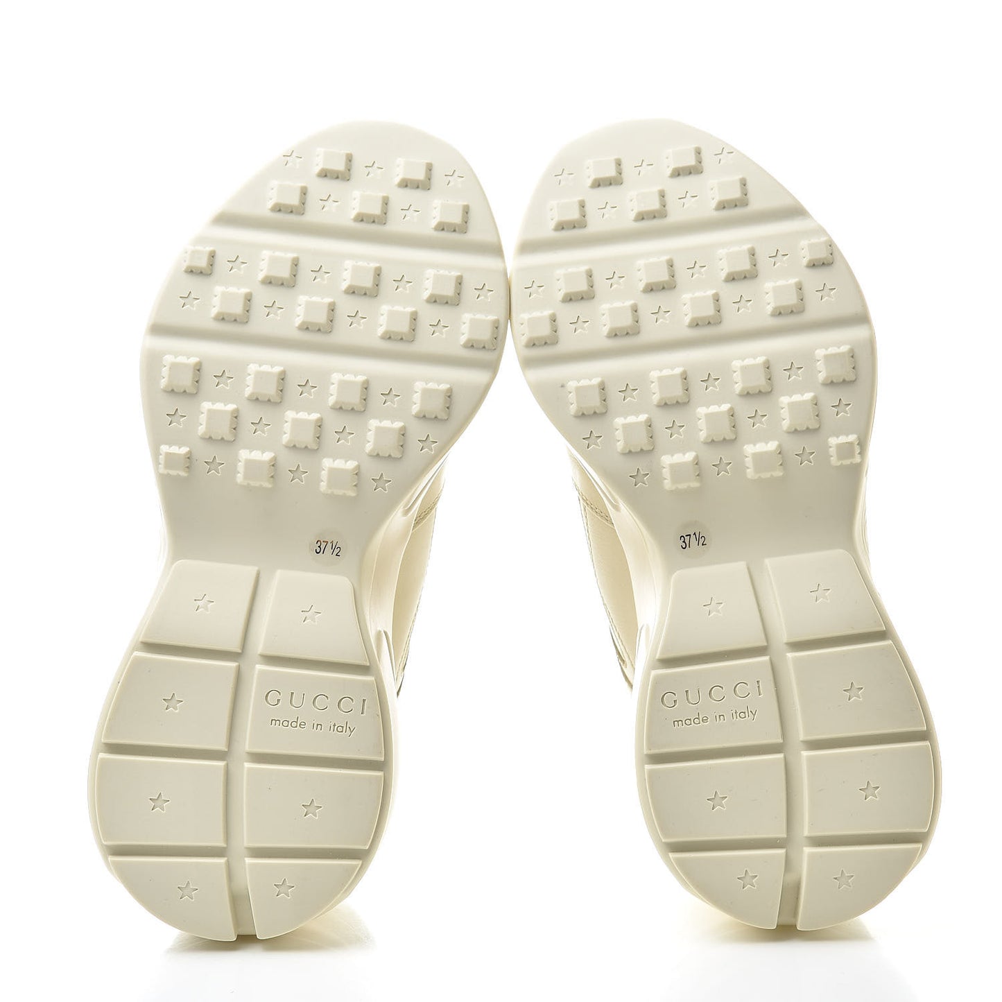 Calfskin Logo Womens Rhyton Sneakers 37.5 Ivory