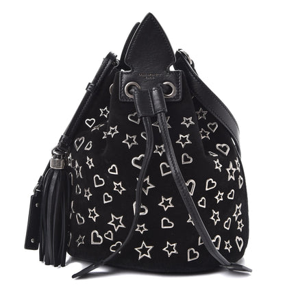 Saint Laurent Suede Small Anja Bucket Bag Black 1 of 10