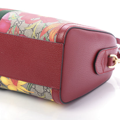 Gucci GG Supreme Monogram Flora Web Medium Ophidia Boston Red 8 of 12