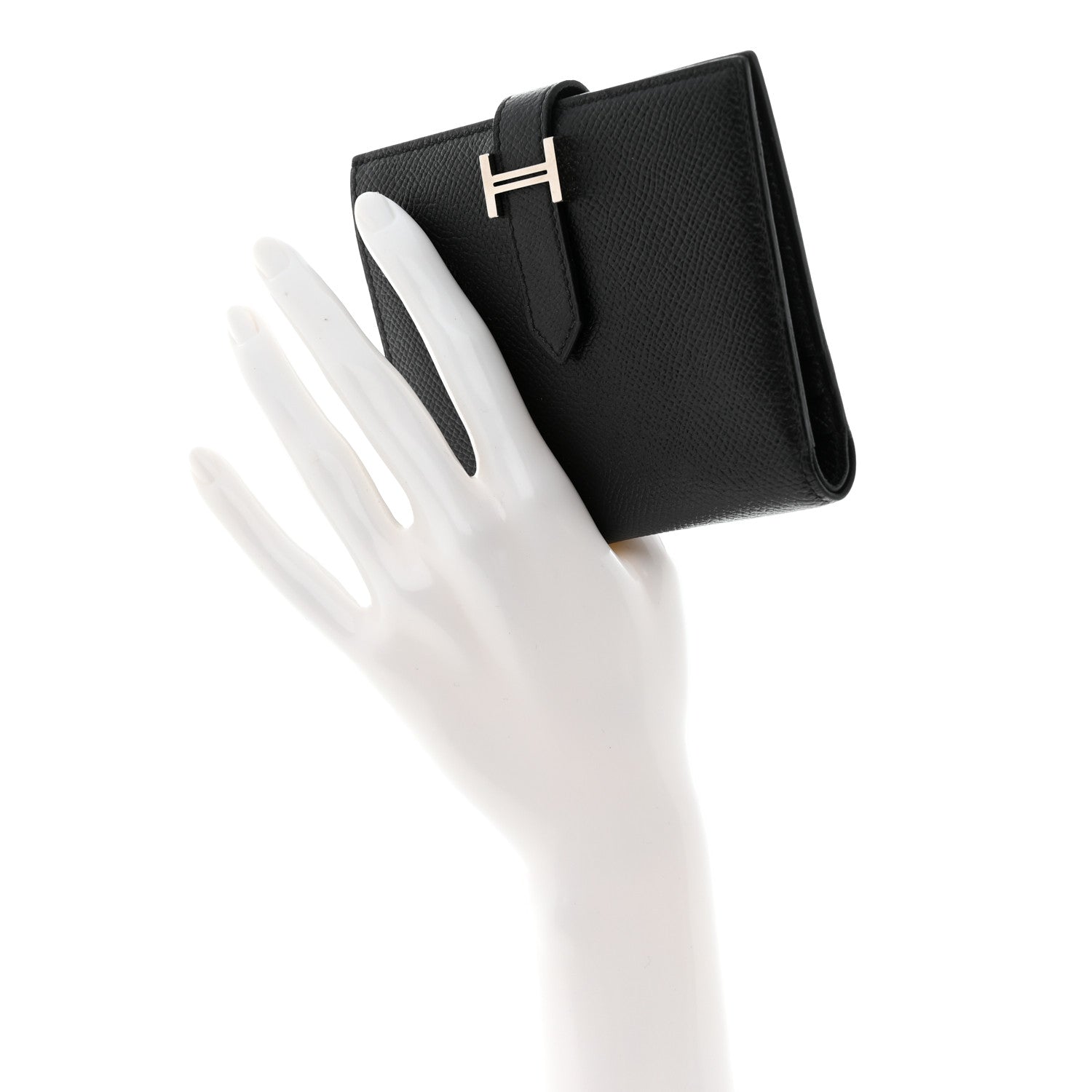 Hermes Epsom Bearn Compact Wallet Black 2 of 8