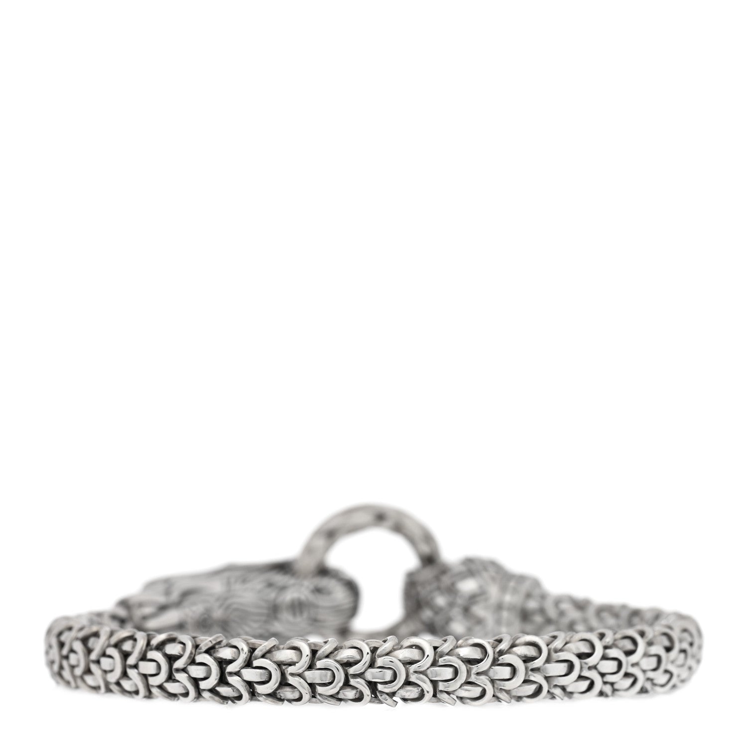 John Hardy Sterling Silver Diamond Naga Dragon Head Bracelet 3 of 5