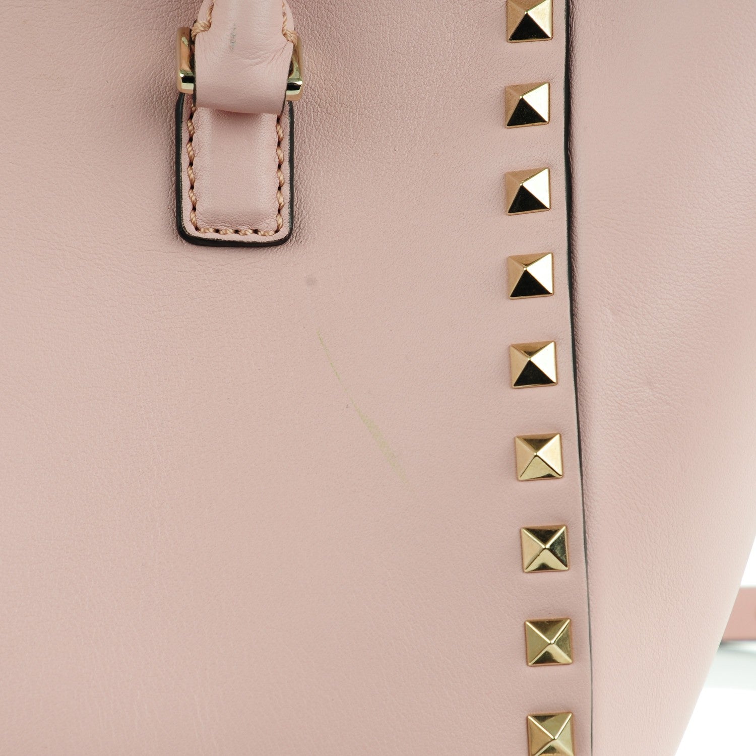 Valentino Garavani Vitello Small Rockstud Double Handle Tote Rose 8 of 10