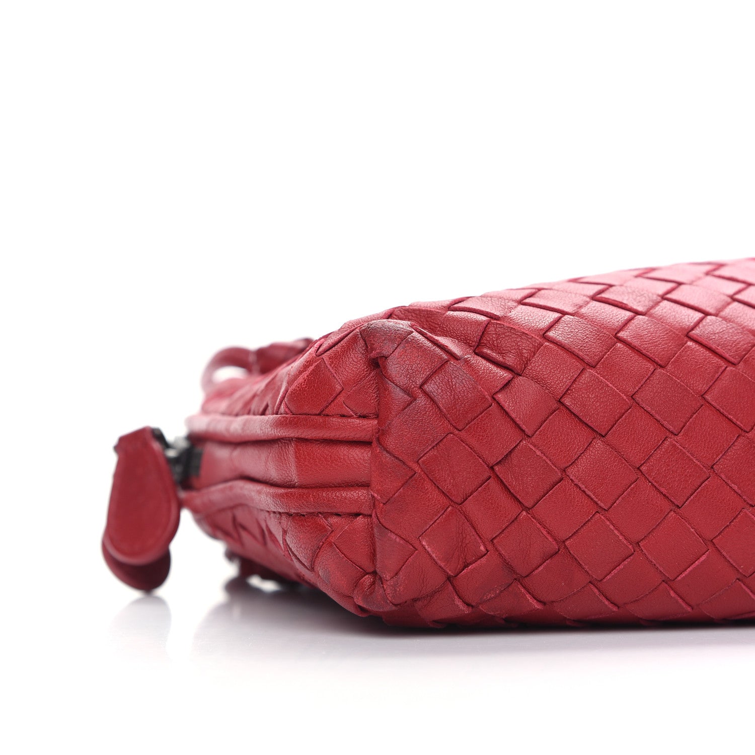 Bottega Veneta Nappa Intrecciato Nodini Crossbody Messenger Red 8 of 12