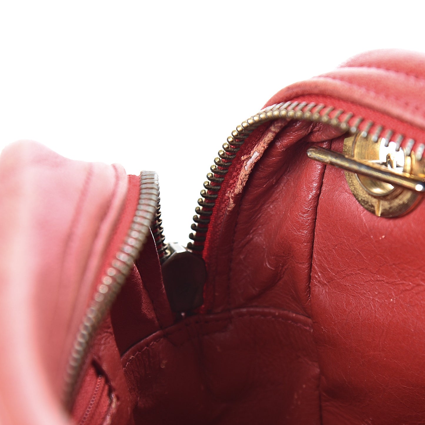 Lambskin Quilted Crossbody Red