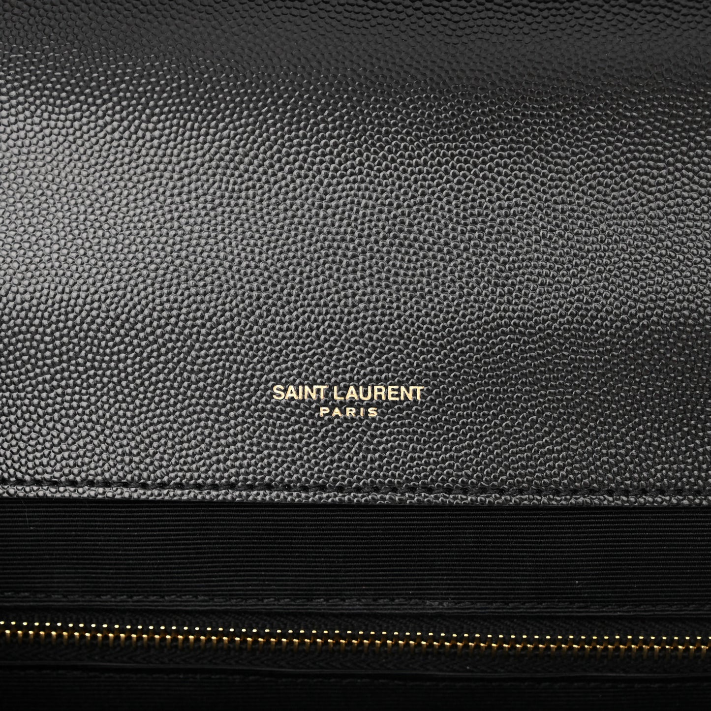 Grain De Poudre Textured Mixed Matelasse Large Triquilt Monogram Satchel Black