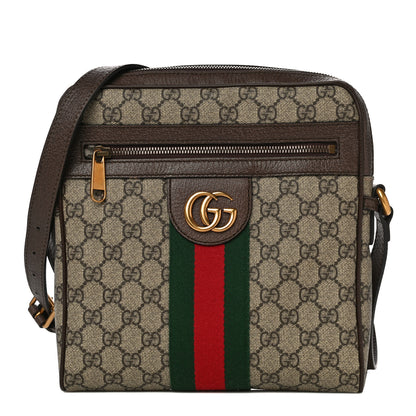 Gucci GG Supreme Monogram Web Small Ophidia Messenger Bag Brown 1 of 16