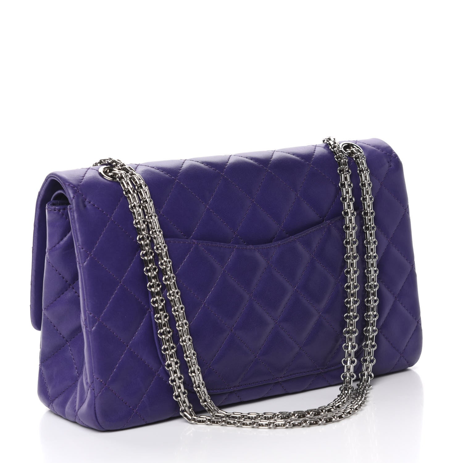 Chanel Lambskin 2.55 Reissue 227 Flap Purple 3 of 12