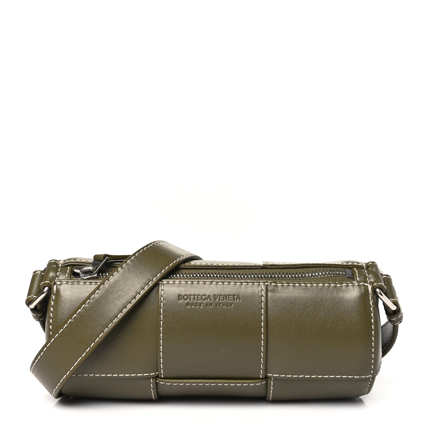 Nappa Maxi Intreccio Small Canette Crossbody Bag Mud
