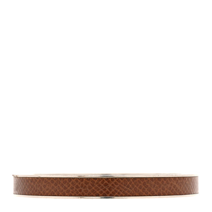 Hermes Lizard Kelly Lock Cadena Bracelet Brown 3 of 8