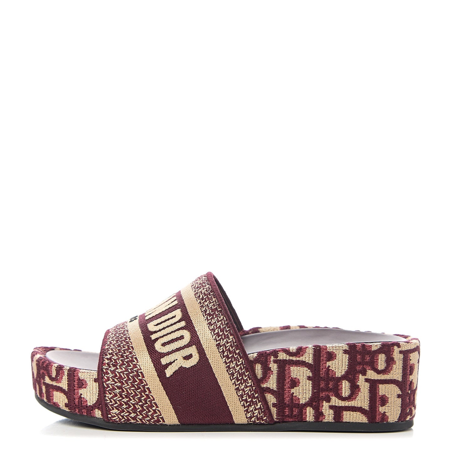 Oblique D-Way Platform Sandal 35 Deep Amaranth