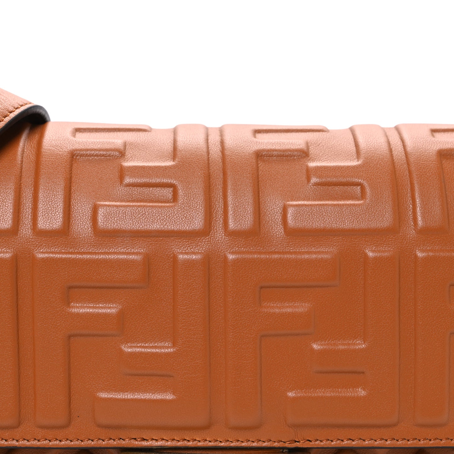 Nappa FF 1974 Embossed Baguette Brandy