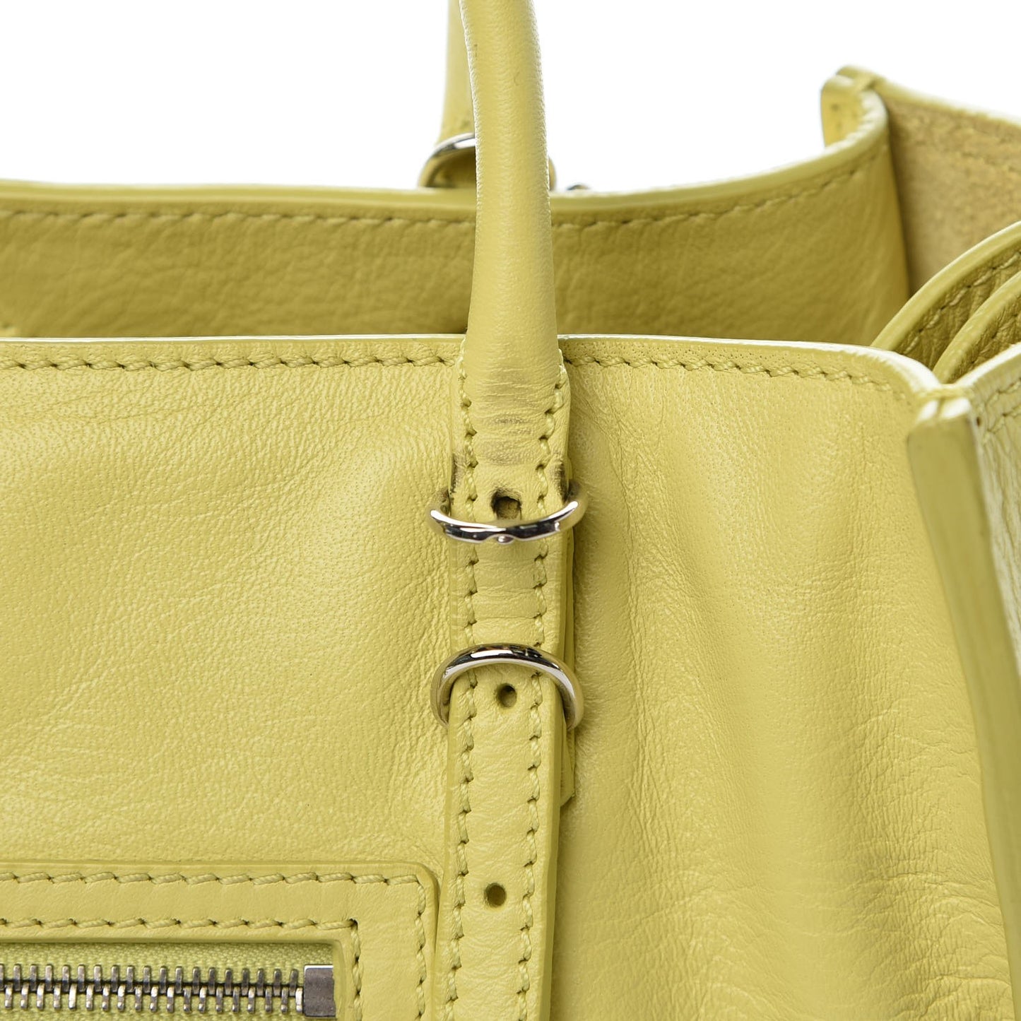 Calfskin Papier Mini A4 Jaune Poussin