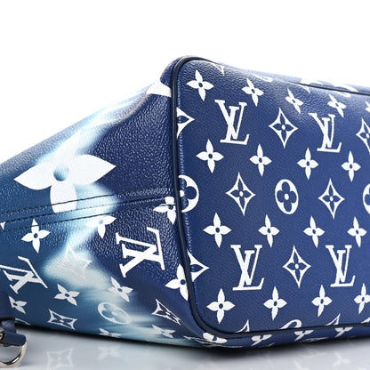 Louis Vuitton Monogram Escale Neverfull MM Blue 9 of 10