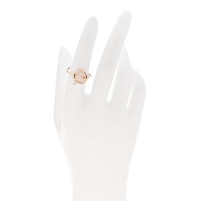 Hermes 18K Rose Gold Diamond PM Echappee Ring 52 6 2 of 6