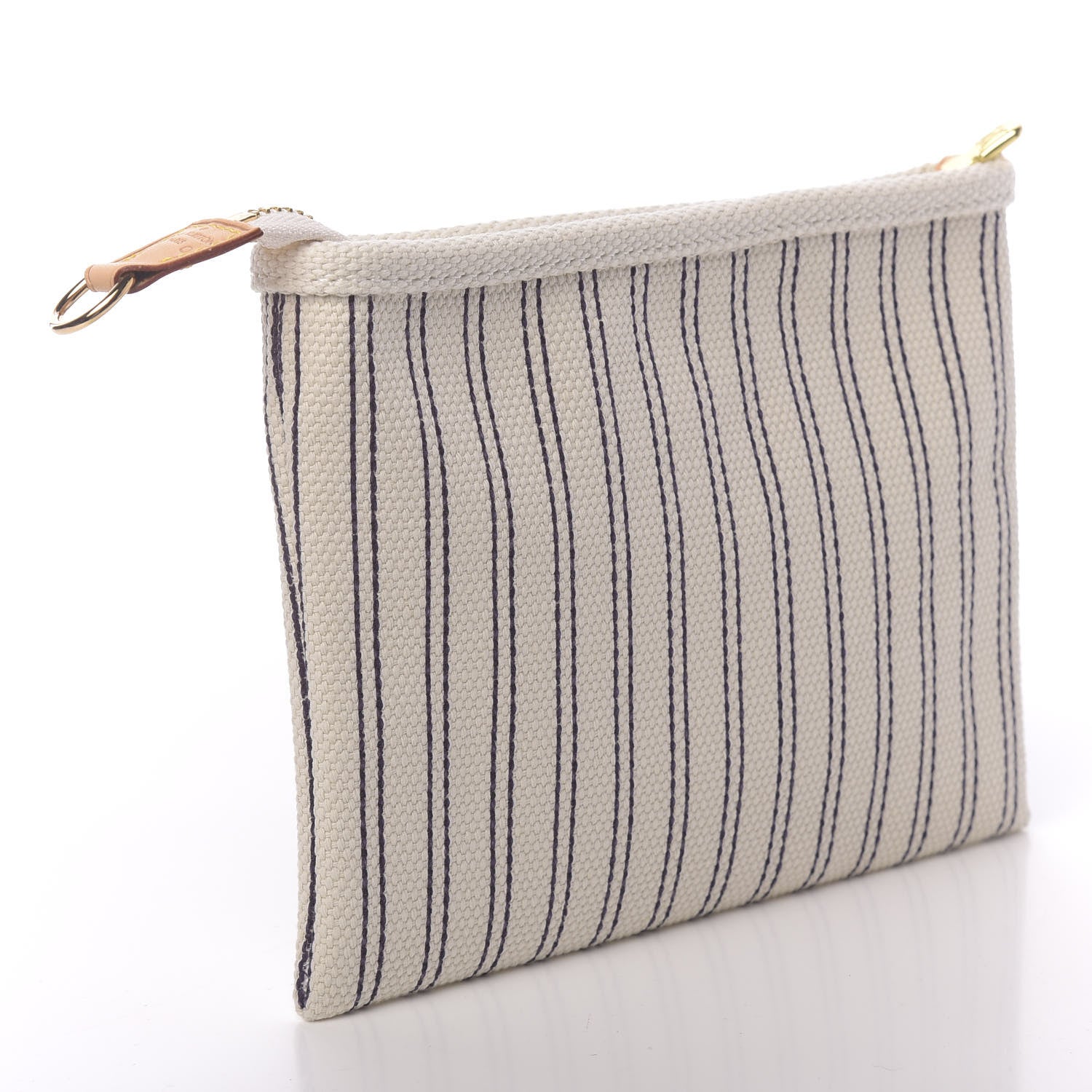 Louis Vuitton Toile Antigua Pochette Plate PM Navy Striped 3 of 8