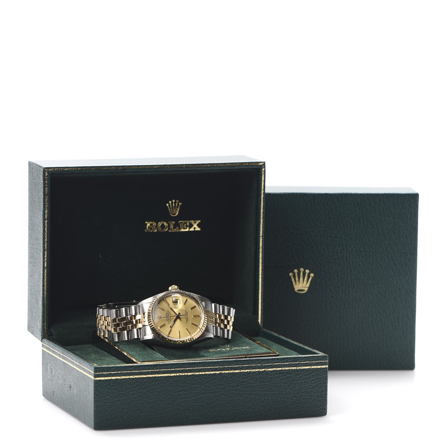 Stainless Steel 18K Yellow Gold 36mm Oyster Perpetual Datejust Watch Champagne 16013