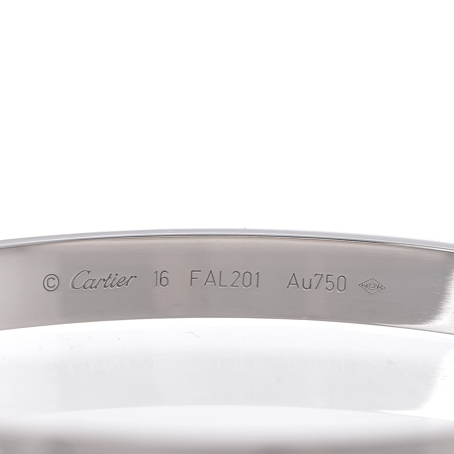 Cartier 18K White Gold LOVE Bracelet 16 5 of 7