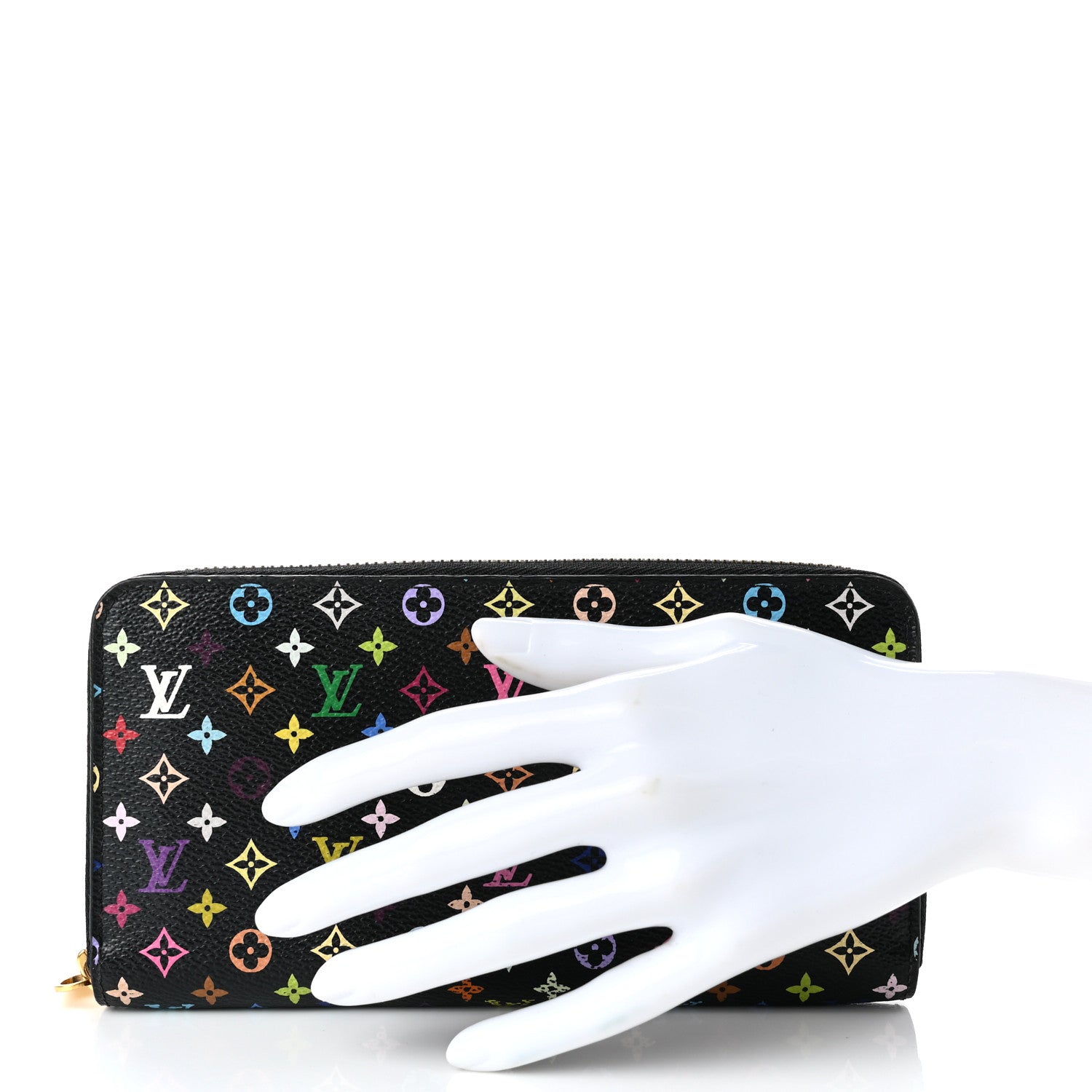 Louis Vuitton Monogram Multicolor Zippy Wallet Black Grenade 2 of 8