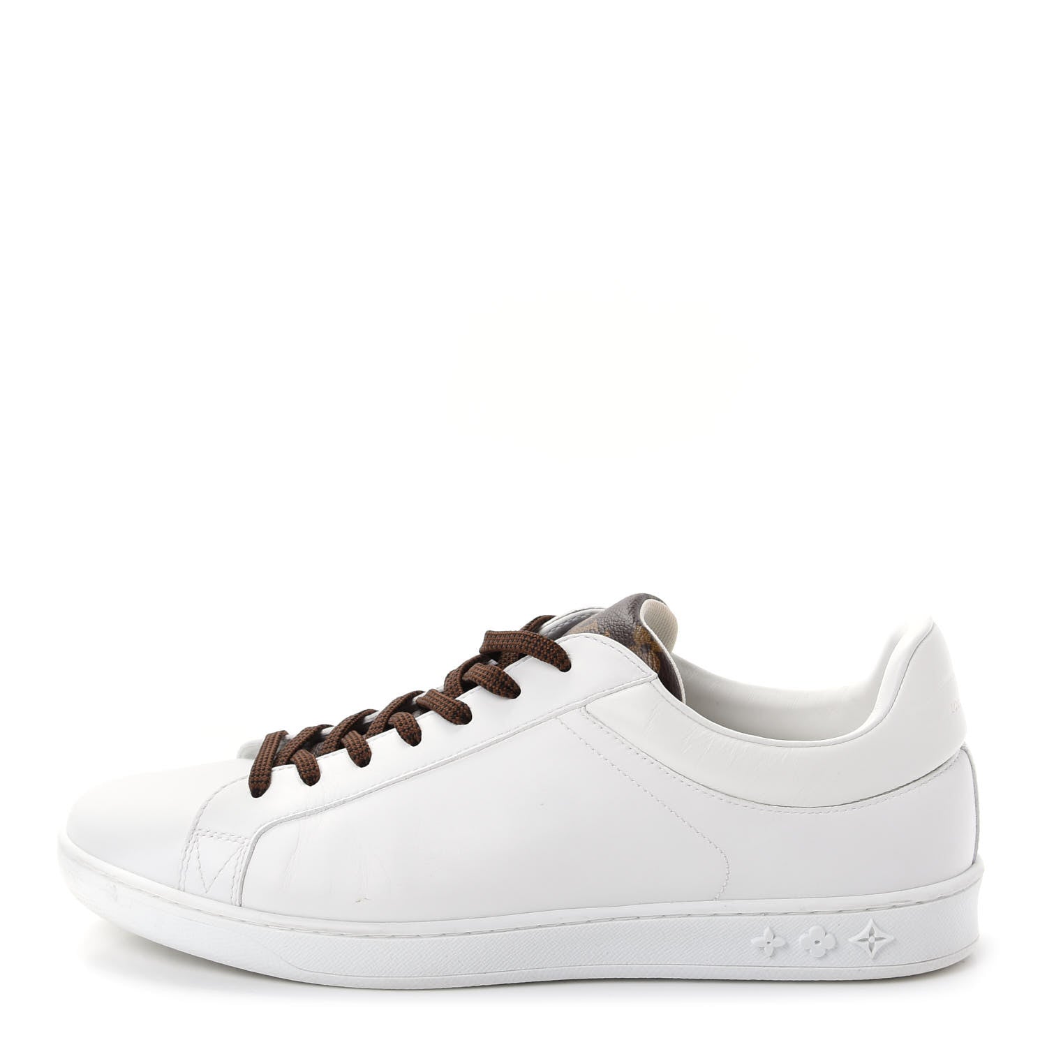 Louis Vuitton Mens Calfskin Monogram Luxembourg Sneakers 7.5 White 1 of 12