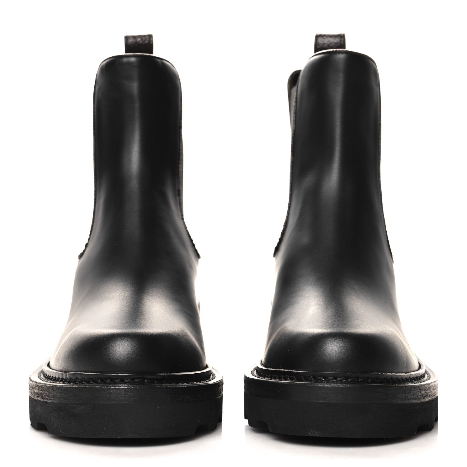 Louis Vuitton Calfskin Monogram Beaubourg Ankle Boots 37.5 Black 3 of 8