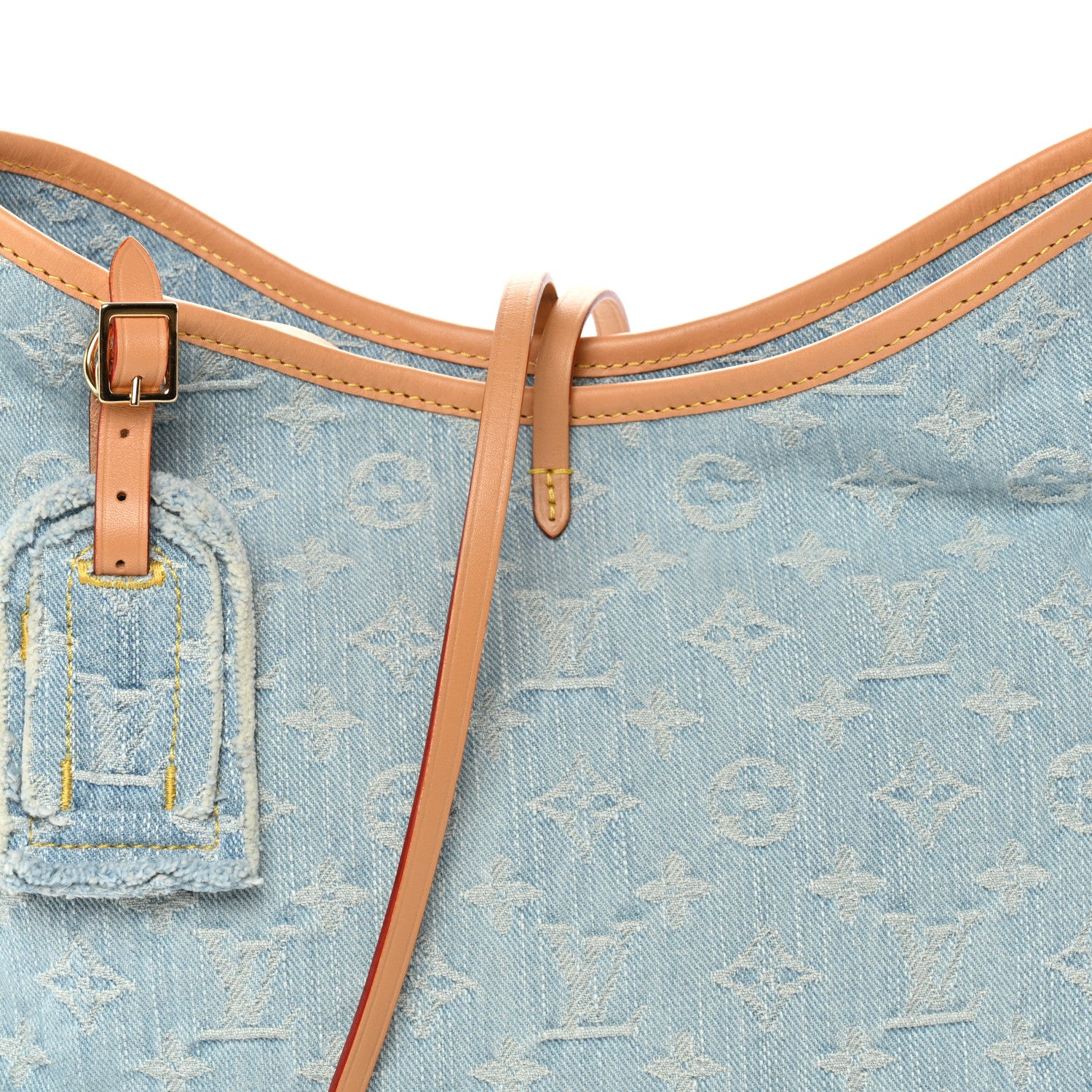 Louis Vuitton Monogram Denim CarryAll PM Sky Blue 9 of 11