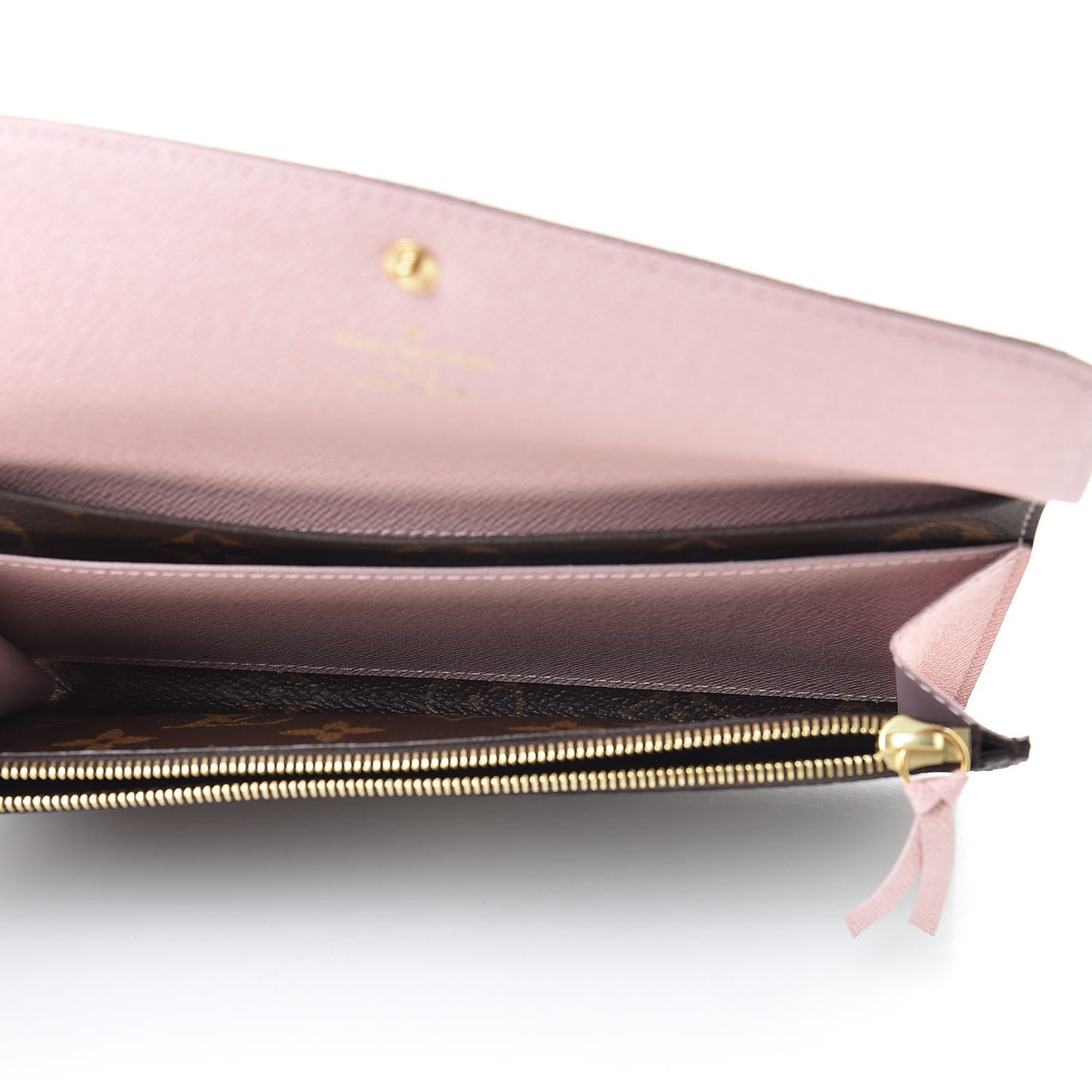 Monogram Emilie Wallet Rose Ballerine