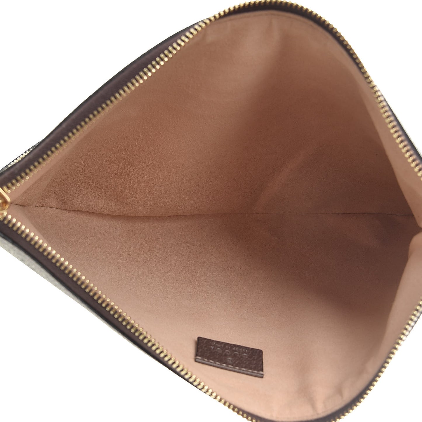 GG Supreme Monogram Large Ophidia Pouch Clutch Brown