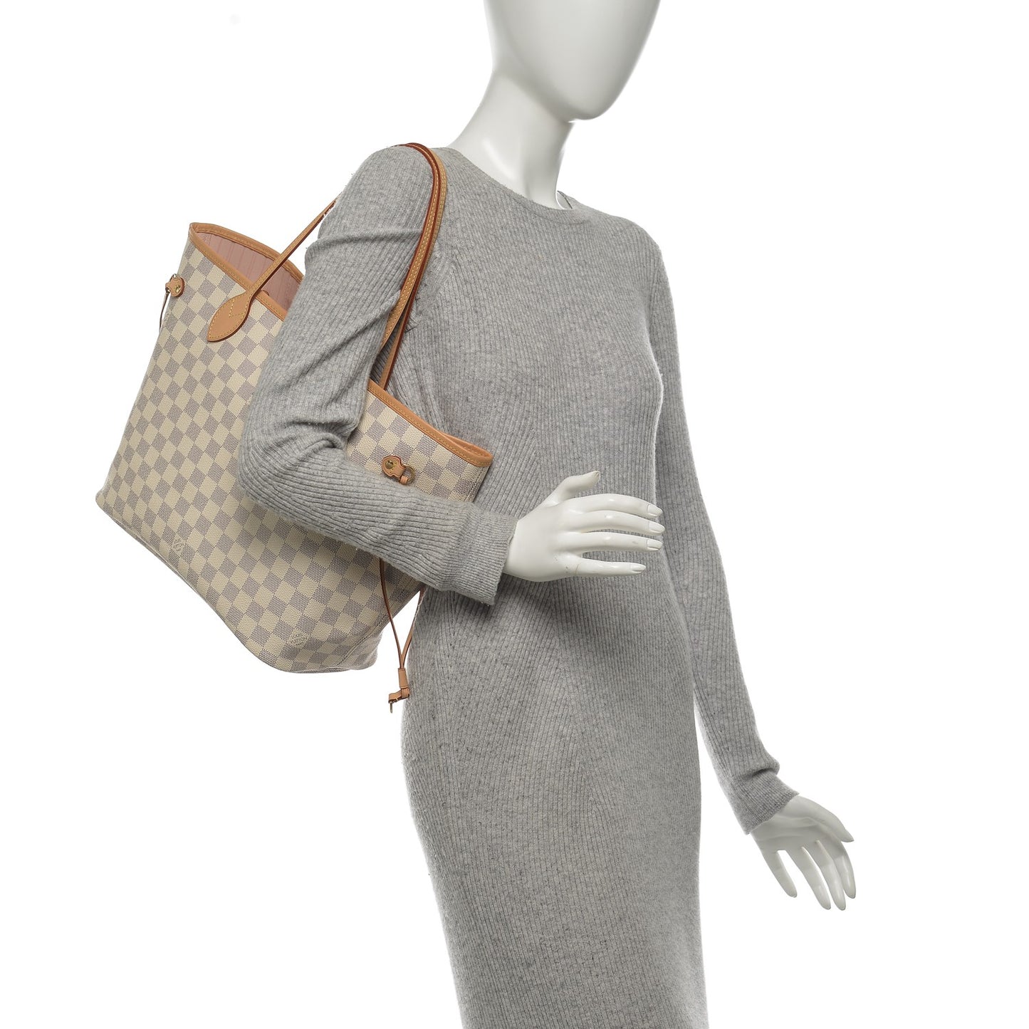 Damier Azur Neo Neverfull MM Rose Ballerine