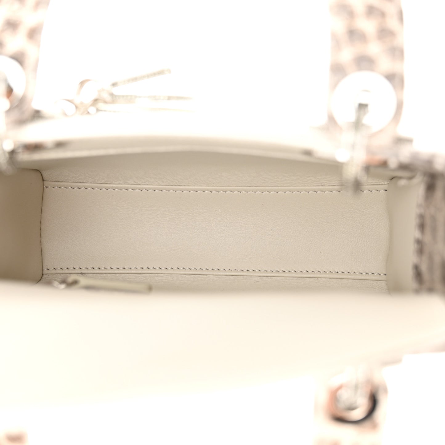 Niloticus Crocodile Himalaya Crystal Mini Lady Dior White