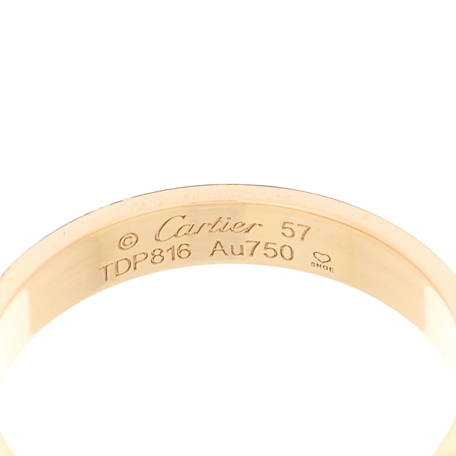 Cartier 18K Yellow Gold 3.5mm LOVE Wedding Band Ring 57 8 4 of 5