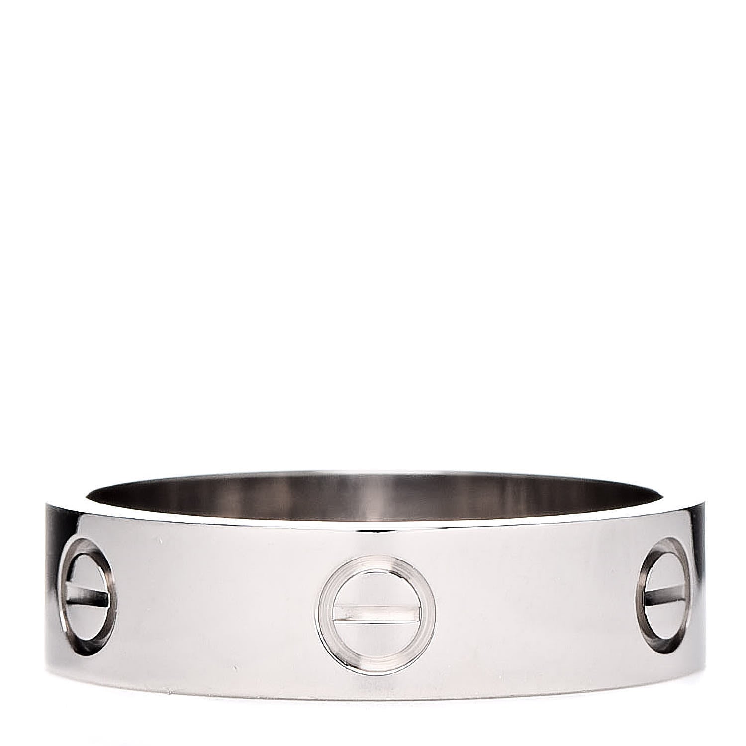 Cartier 18K White Gold 5.5mm LOVE Ring 63 10.25 1 of 5
