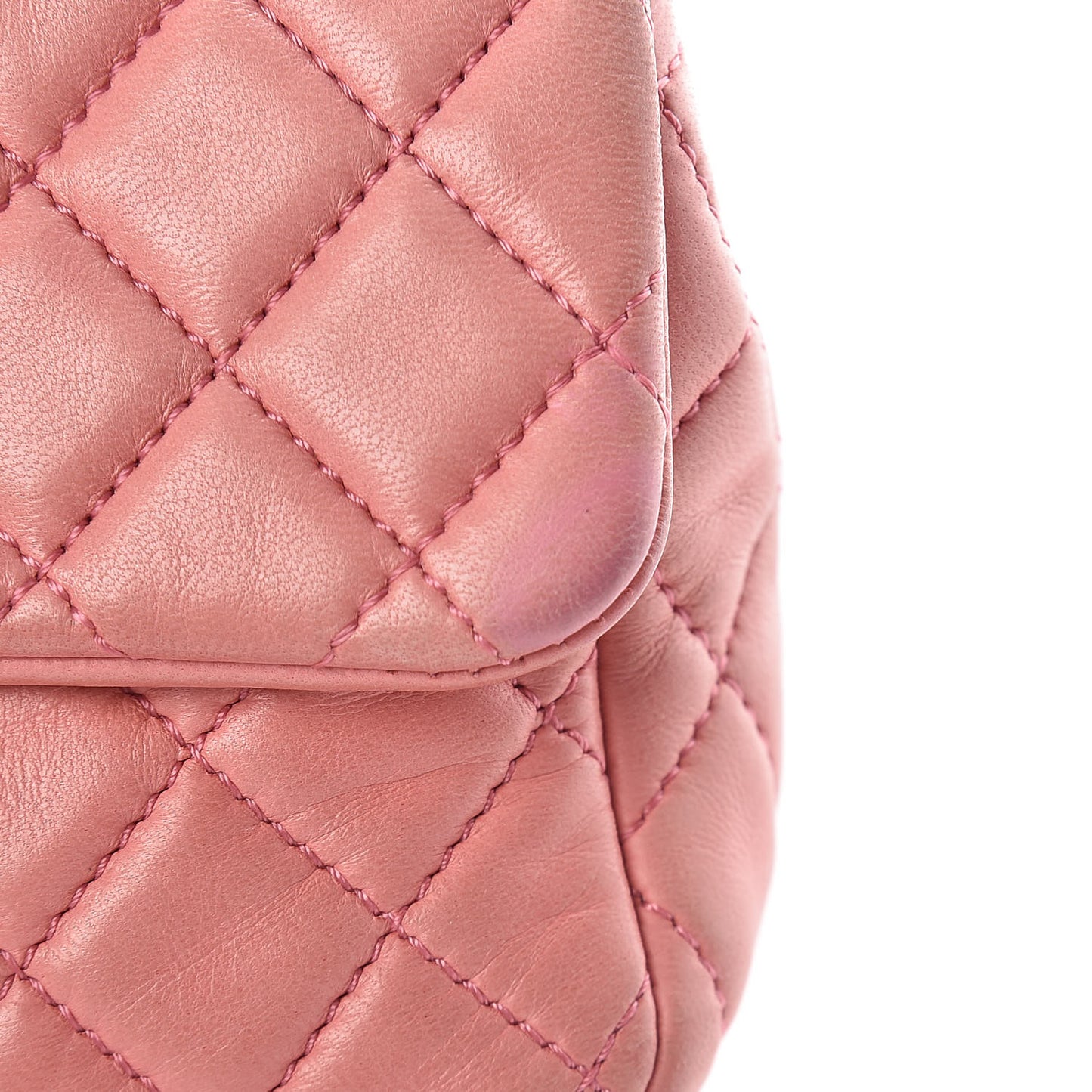 Lambskin East West Valentine Charms Flap Pink
